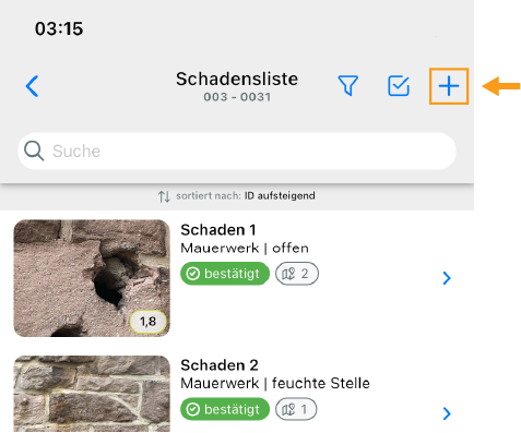 Neuen Schaden erfassen